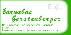 barnabas gerstenberger business card